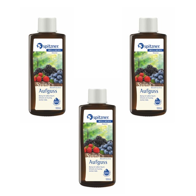 Saunaaufguss Waldfrüchte 3x 190 Ml 3er Vorteilspack Wellness Konzentrat - Spitzner