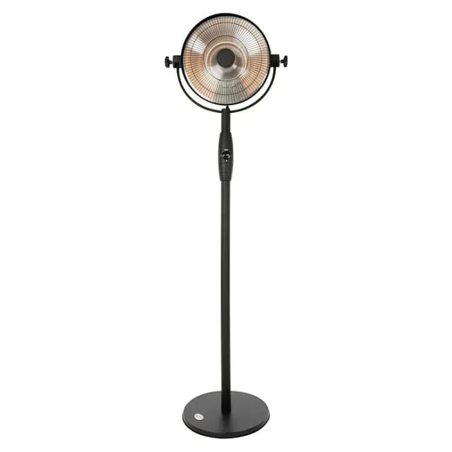 Sunred® Heizstrahler Retro Schwarz 2100 W Halogenstrahler Standgerät Stehend Standing
