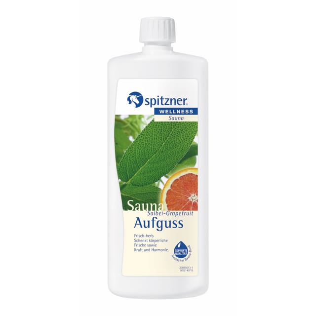 Saunaaufguss Salbei Grapefruit 1 L Sauna Aufguss Frisch-herb - Spitzner