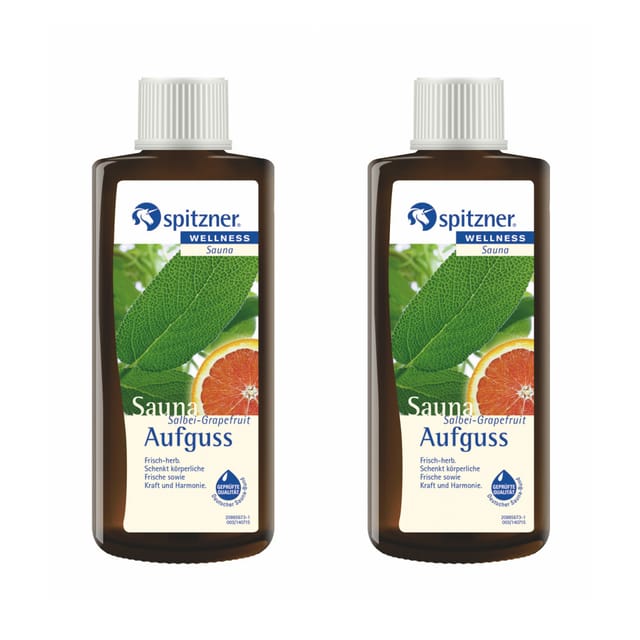 Spitzner 2 Düfte Salbei Grapefruit 2er Set Vorteilspack Saunaaufguss Je 190ml