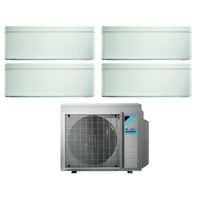 Bluevolution Quadri Split Inverter-klimagerät Serie Stylish White 5+12+12 Mit 4mxm80n R-32 Wi-fi Integrated 5000+12000+12000 Farbe Weiß - Italienische Garantie - Daikin