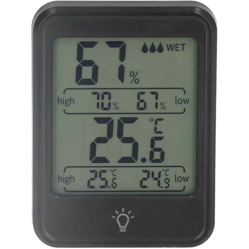 Amxcnoy Professionelles Digitales Thermometer Und Hygrometer, Elektronisch, Luftfeuchtigkeit, Temperatur, Mit Lcd-bildschirm, Für Den Innen- Und Außenbereich