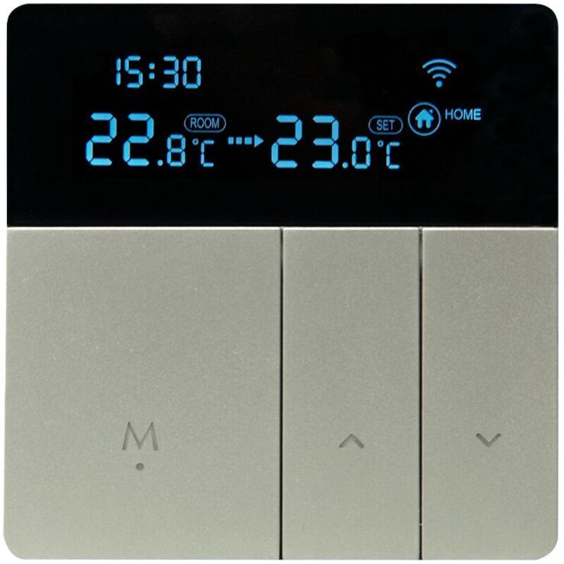 Amxcnoy Smart-thermostat, Heizungsthermostat, Thermostat Für Elektrische Fußbodenheizung, 16 A Wlan, Grauer Thermostat Für Elektrische Fußbodenheizung