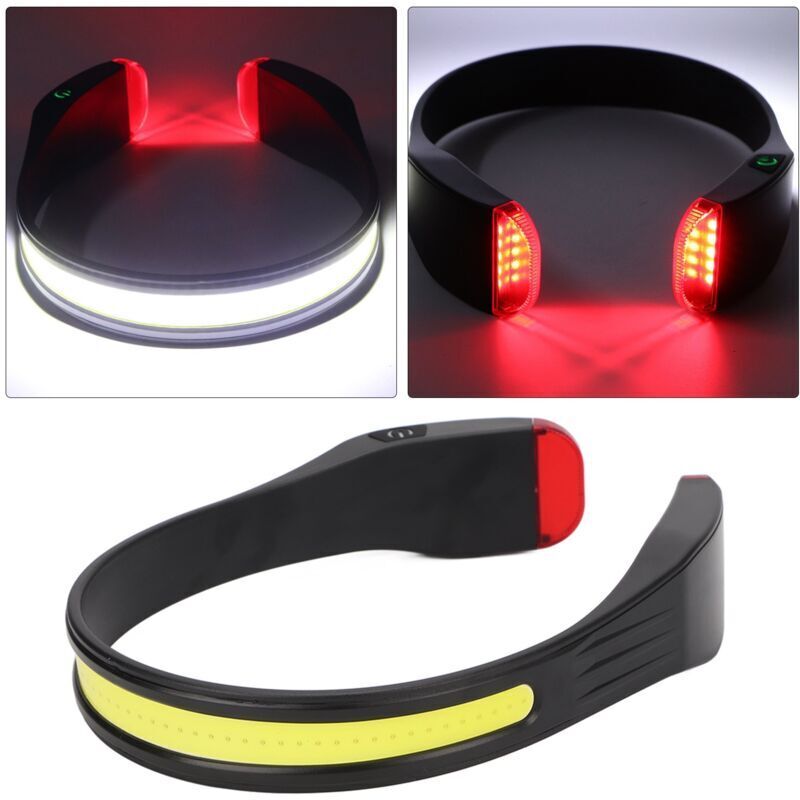 Amxcnoy Leichte Led-stirnlampe Mit Sanftem Rotlicht, Ipx4 Wasserdicht Und Komfortable Tragbare Cob-stirnlampe Für Outdoor-camping