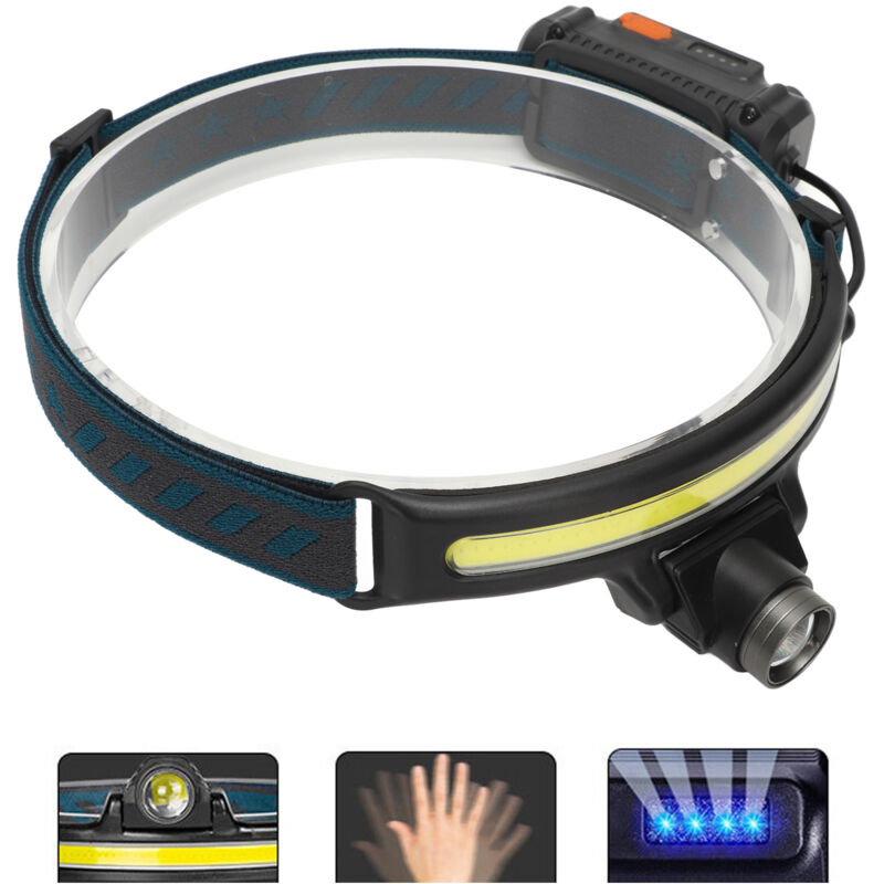 Amxcnoy Wiederaufladbare Led-cob-stirnlampe (typ C) Für Outdoor-aktivitäten Wie Angeln, Radfahren Und Laufen, Variable Brennweite