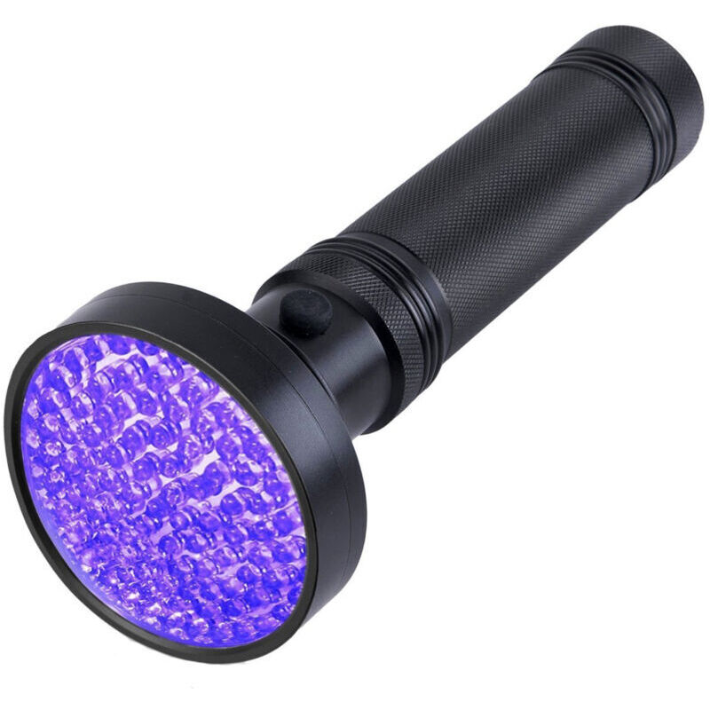 Amxcnoy Professionelle Uv-taschenlampe Mit Hoher Helligkeit, 100 Leds, Tragbar, Schwarzlicht, Ideal Für Die Fleckenreinigung Von Haustieren, Lebensmitteln, Geschirr, Tests Und Die Erkennung Von Bankno