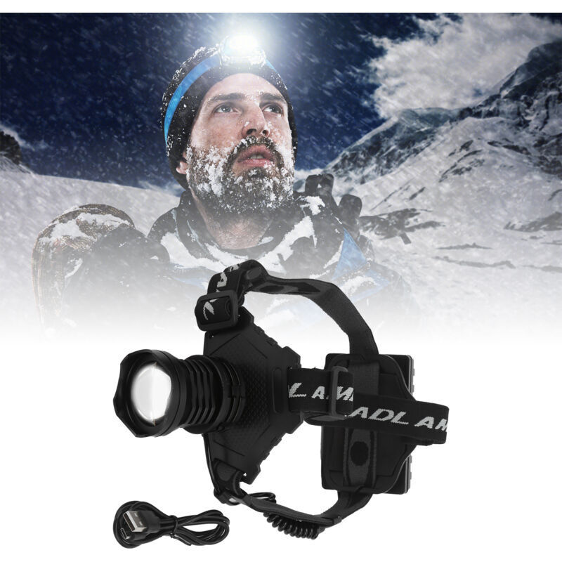 Amxcnoy Wiederaufladbare Stirnlampe Für Angeln, Schutzhelm, Led-lampe Zum Angeln, Camping Und Radfahren
