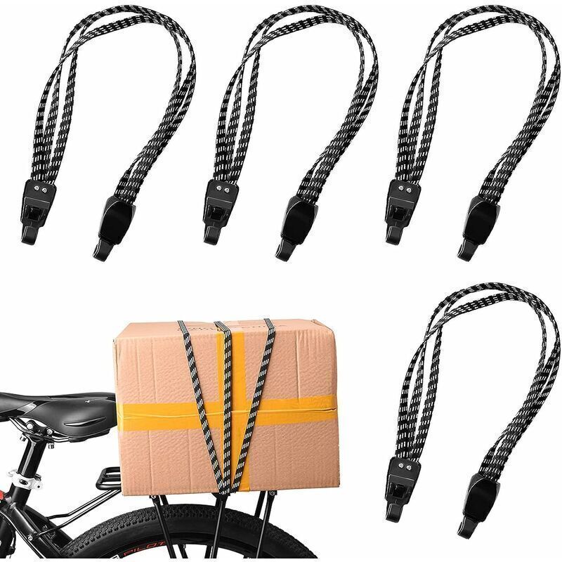 Amxcnoy Elastische Bungee-seile Mit Haken, Sl.gt, 4 Stück 3-in-1-gepäckgurte, Fahrrad-bungee-seil, Fahrradgepäckgurt