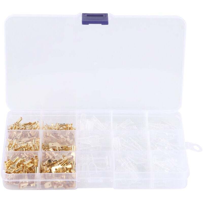 Amxcnoy 270 Stück Elektrische Drahtverbinder Stecker/buchsen Für Industriebedarf 2,8/4,8/6,3 Mm,