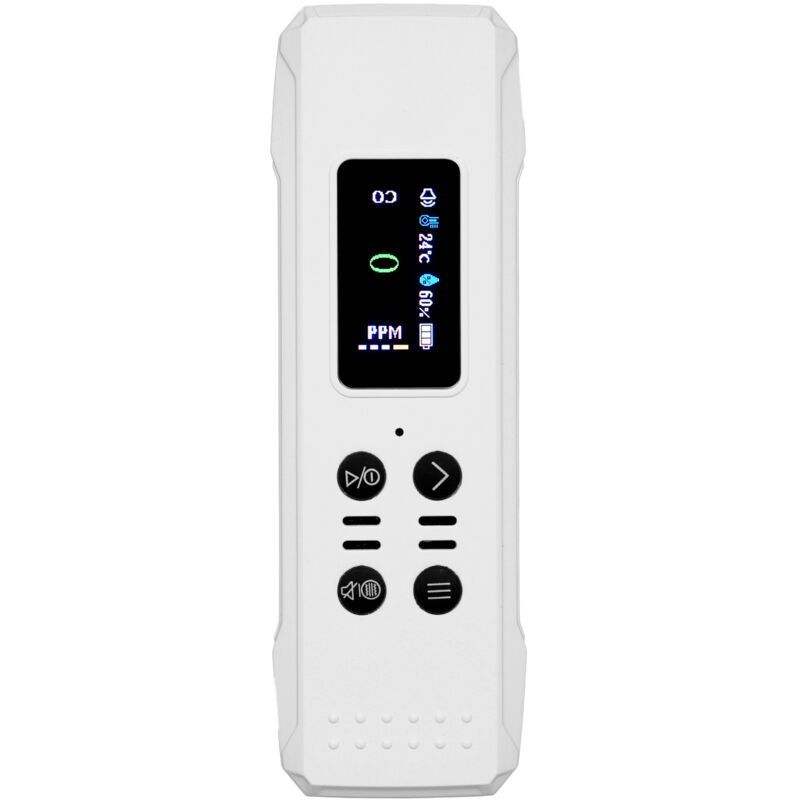 Amxcnoy 3-in-1 Kohlenmonoxid-detektor, Tragbarer Mini-luftqualitätsmonitor 0-1000ppm, Mit Trageschlaufe, Alarm, Temperatur- Und Feuchtigkeitssensor, Eingebautem 800mah-akku, Für Keller, Reisen Usw.