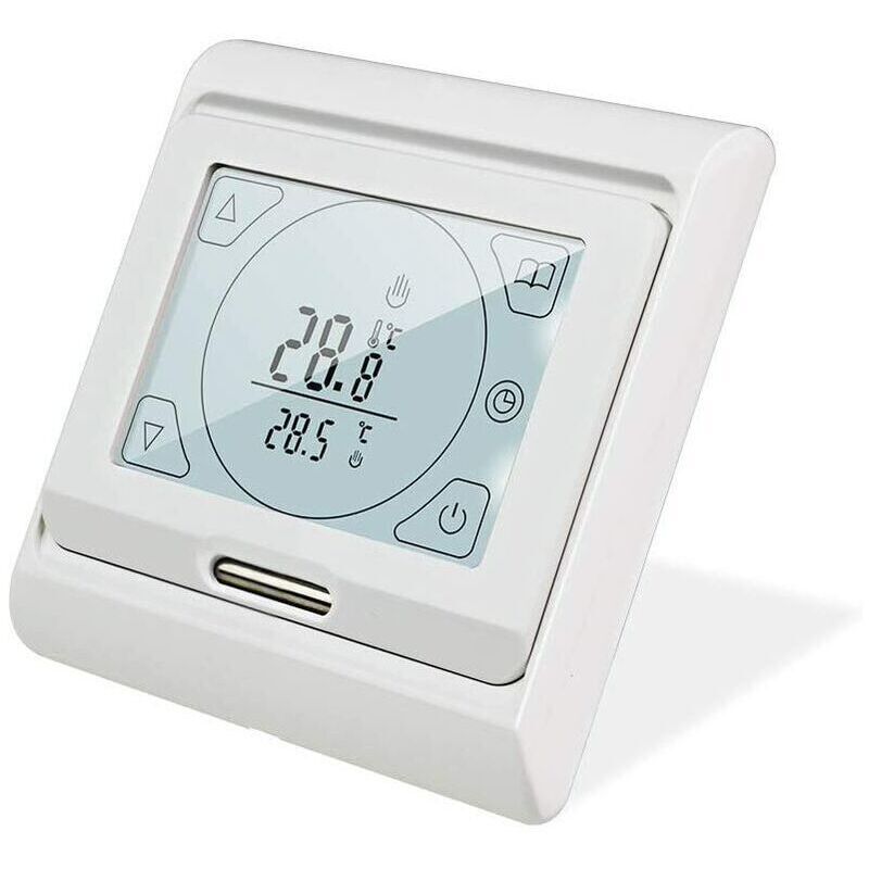 Amxcnoy 16a Programmierbarer Elektrischer Fußbodenheizungsthermostat Mit Sensor, Digitaler Raumthermostat, Fußbodenheizungsregler Mit Lcd-touchscreen