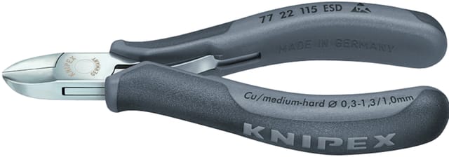 77 22 115 Esd Esd Seitenschneider Ohne Facette 115 Mm - Knipex