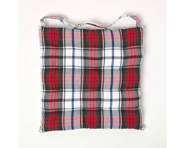 Sitzkissen Macduff Mit Schottenmuster, 100% Baumwolle, 40 X 40 Cm - Homescapes