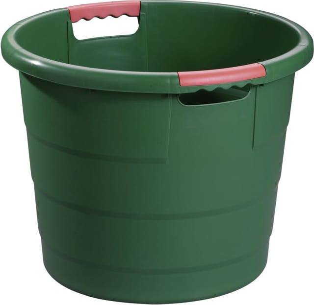 Graf - Kunststoffbehälter Rund 30 L Pp Grün D420xh350mm Mit Durchfassgriff