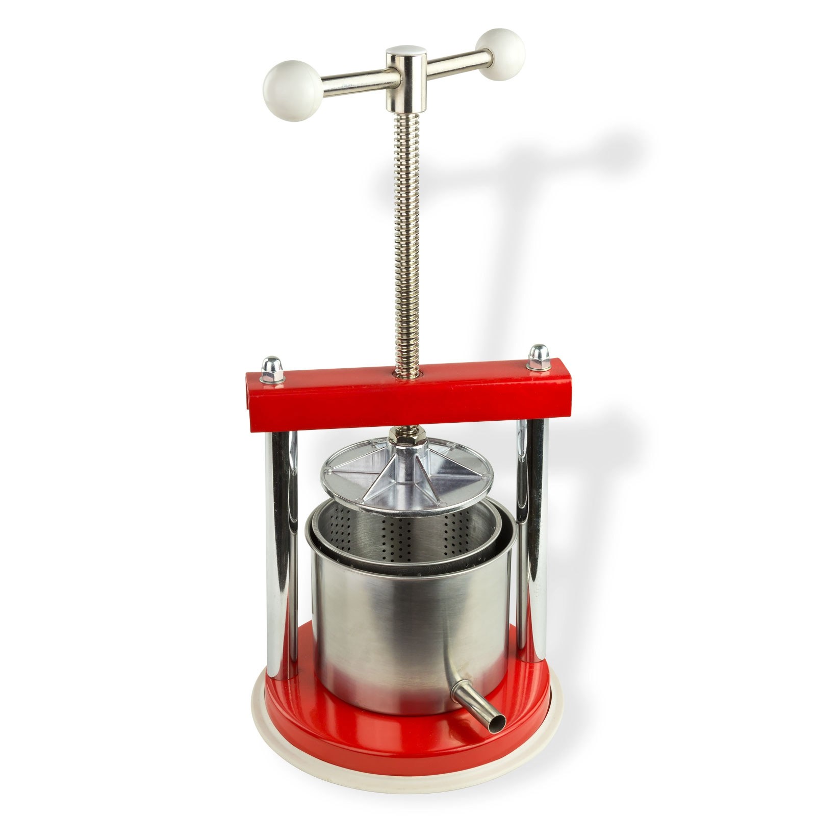 Dema - Edelstahl Obstpresse Beerenpresse Weinpresse Saftpresse Fruchtpresse 1,5 Liter