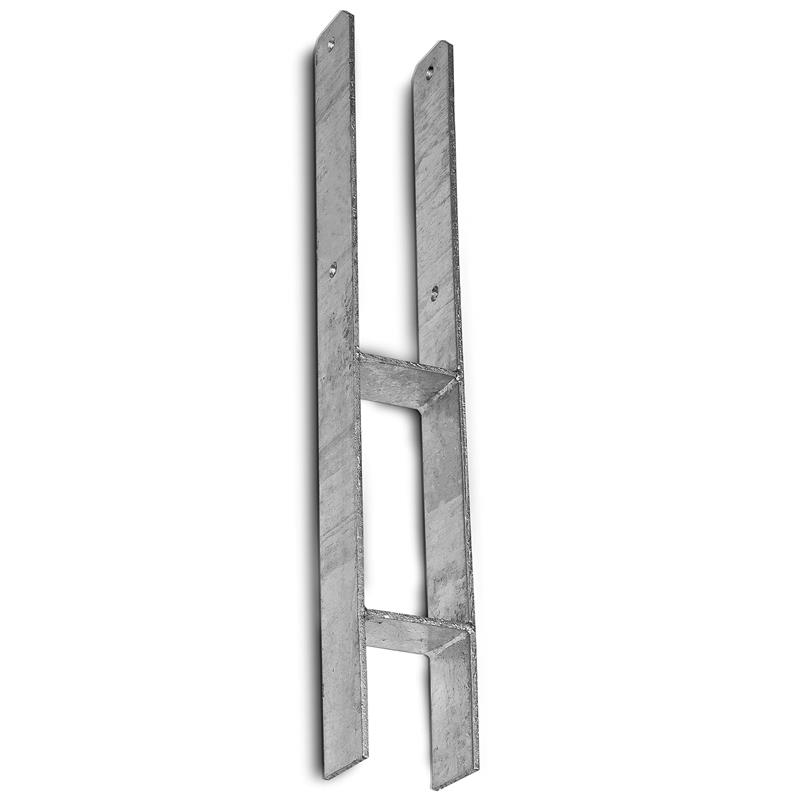 H-anker Pfostenträger Pfostenanker Pfostenschuhe Carport H-träger Feuerverzinkt 800 Mm / 81 Mm