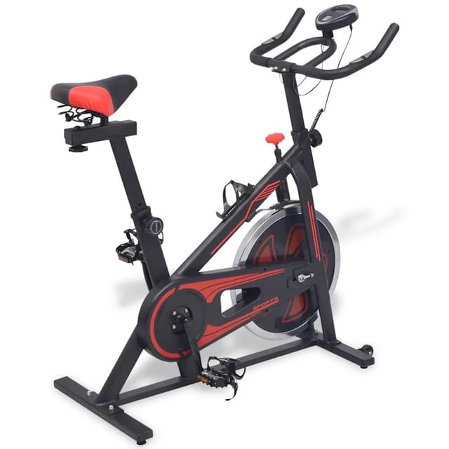 Vidaxl - Heimtrainer Mit Pulsmesser Schwarz Und Rot