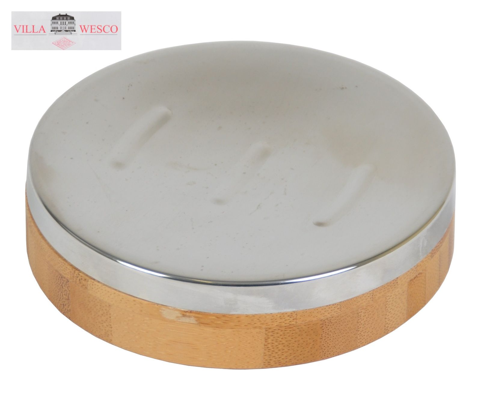 Wesco - Villa Bambus / Edelstahl Seifenschale Seifenablage Seifenhalter Holz Neu