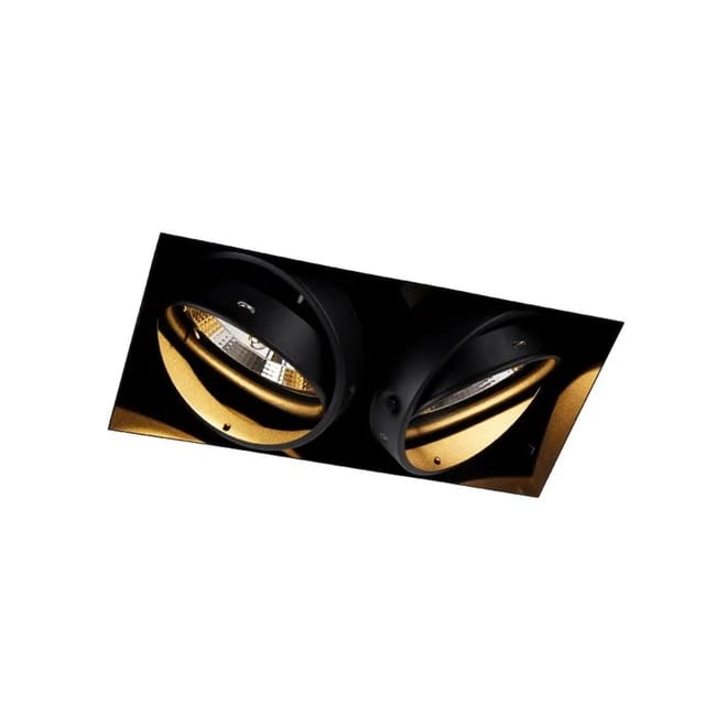 Einbaupunkt Schwarz 2-licht Gu10 Ar111 Trimless - Oneon