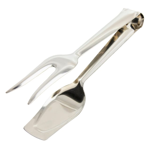 Servierzange Aus Edelstahl 21 Cm. Ideal Für Die Küche, Zum Servieren Von Salaten, Zum Servieren Von Fleisch, Fisch, Etc.