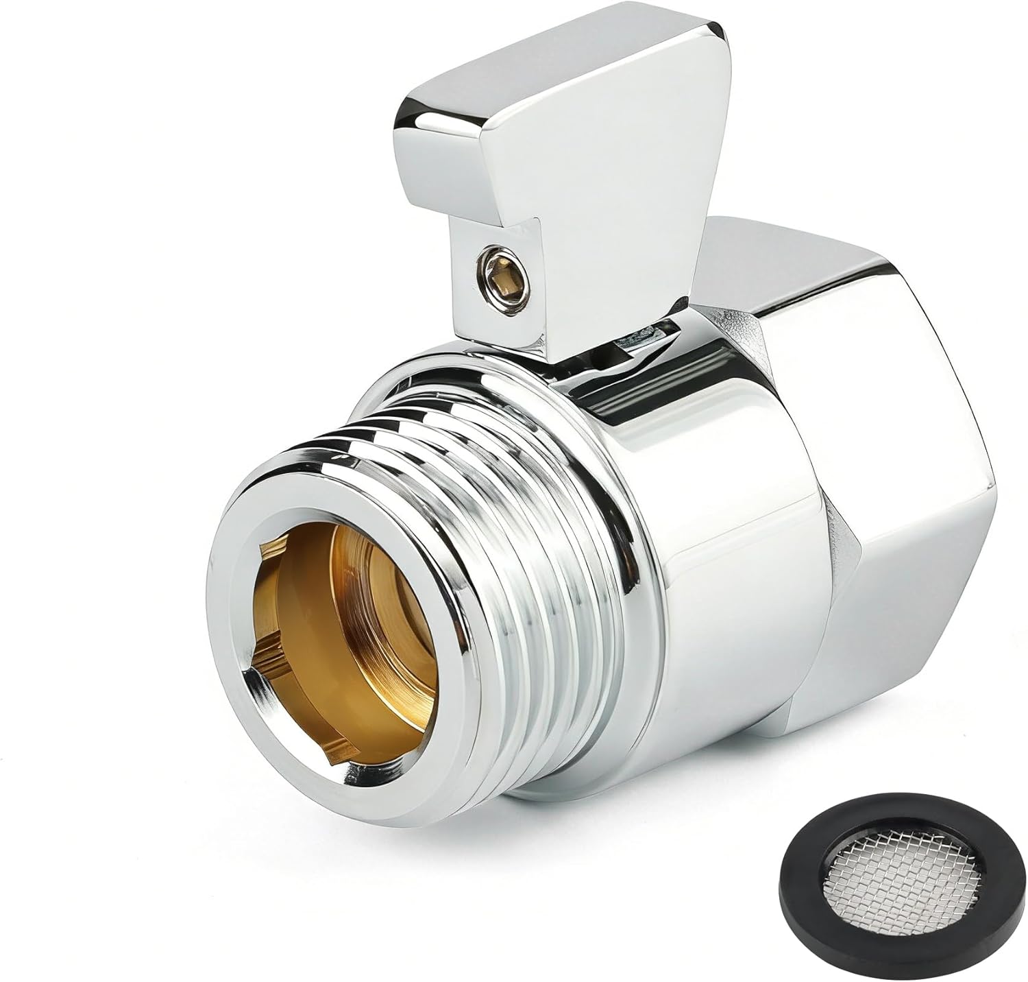 Duschkopf-absperrventil, 1/2-zoll-eckventil, Messing-ersatzteil, G 1/2 Polierter Chrom-absperrhahn Für Duschköpfe Und Duscharme