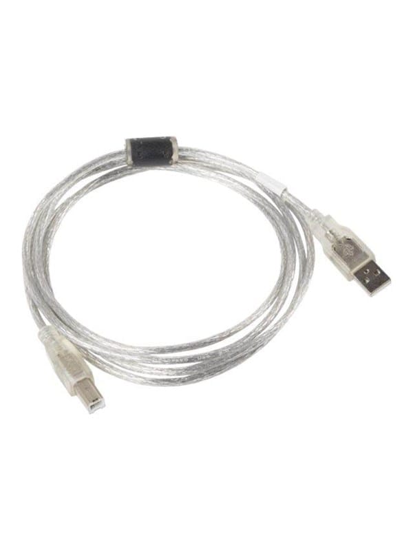 Usb-a Stecker Auf Usb-b Stecker Kabel Ca-usba-12cc-0018-tr,ferrit,transparent,1.8 Meter - Lanberg
