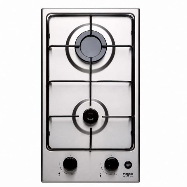 Nord Inox - Domino Zweiflammiger Gasherd Aus Edelstahl 290x510mm.