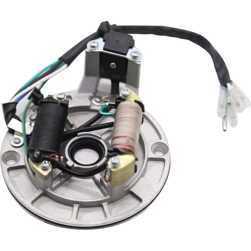 2-coil Magneto Stator Remplacement Pour 50 Cc 70 Cc 90 Cc 110 Cc 125 Cc Kick Start Atv Dirt Bike Et Go Kart