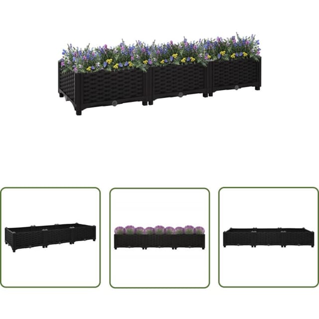 Devenirriche - The Living Store Hochbeet 120x40x23 Cm Polypropylen - Hochbeet - Pflanzkasten - Gartenmöbel - Outdoor Dekoration - Gärten