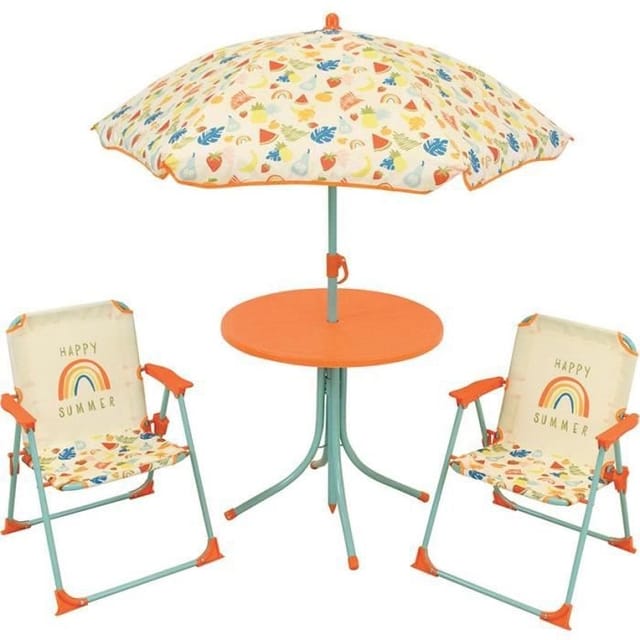 Fun-house Gartenmöbelset Für Kinder, Gelb-orange, 4 Teile