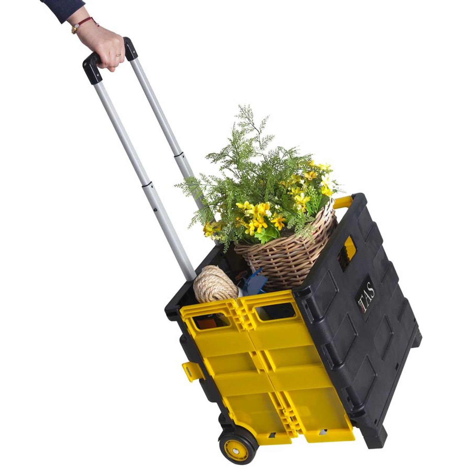 Klappbare Rollbox Einkaufskorb Kofferraumbox Aufbewahrungsbox Rollenbox Trolley - Buri