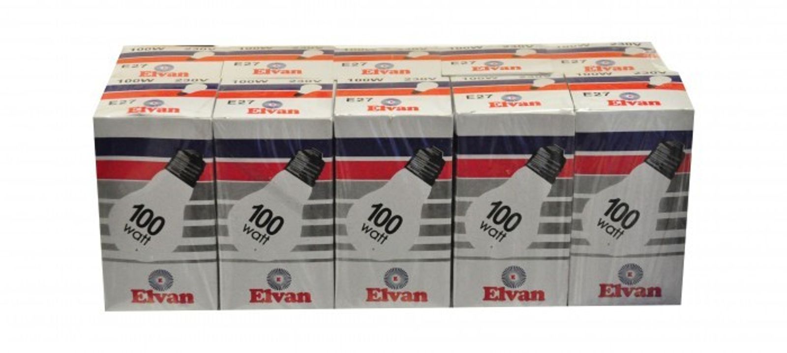 Elvan Glühbirne Glühlampe Lampe E27 100 Watt 100er ( 10x10 Stück)
