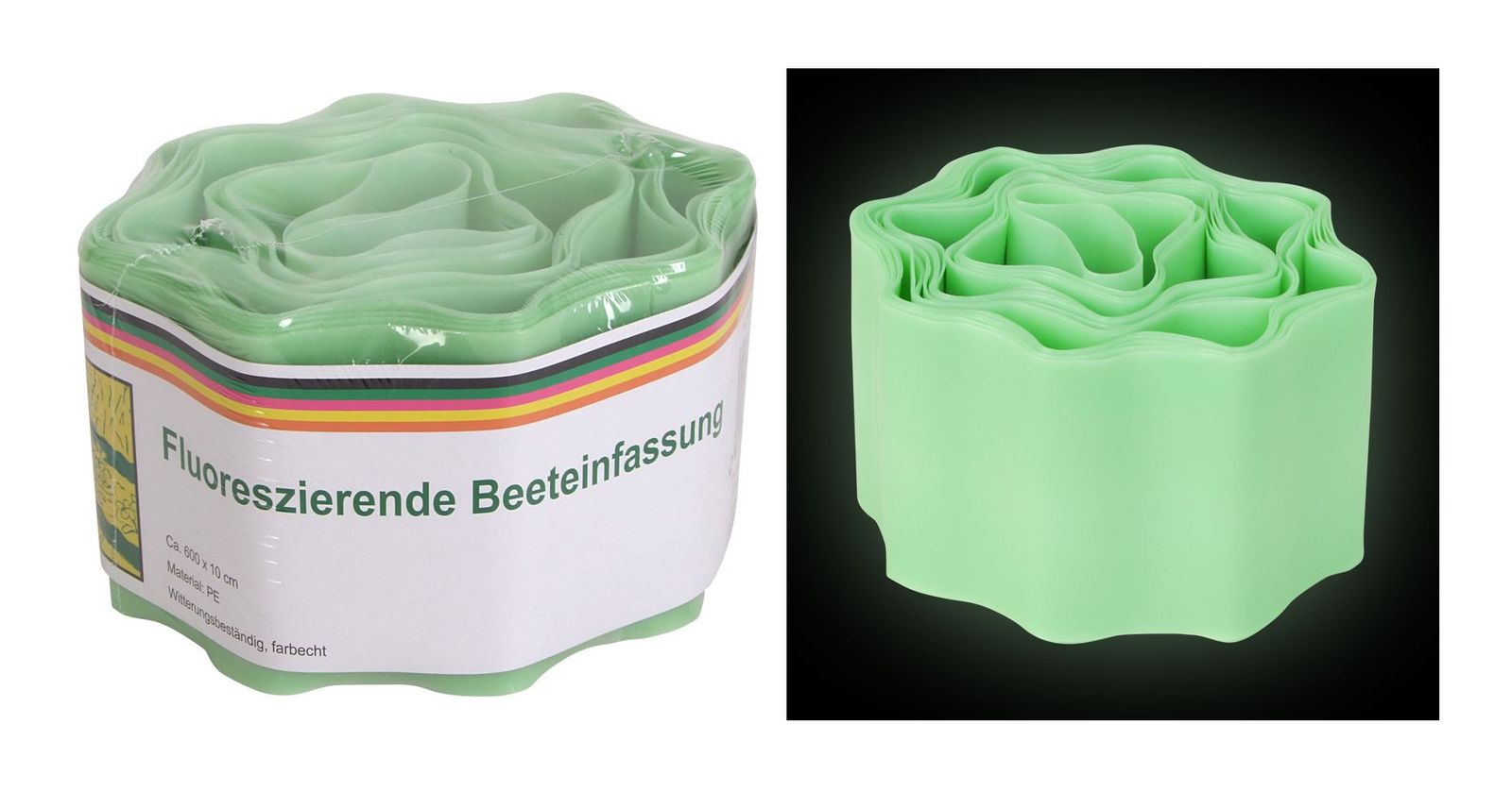 Buri - Fluoreszierende Beeteinfassung 6m Beetumrandung Rasenbegrenzung Rasenkante Deko