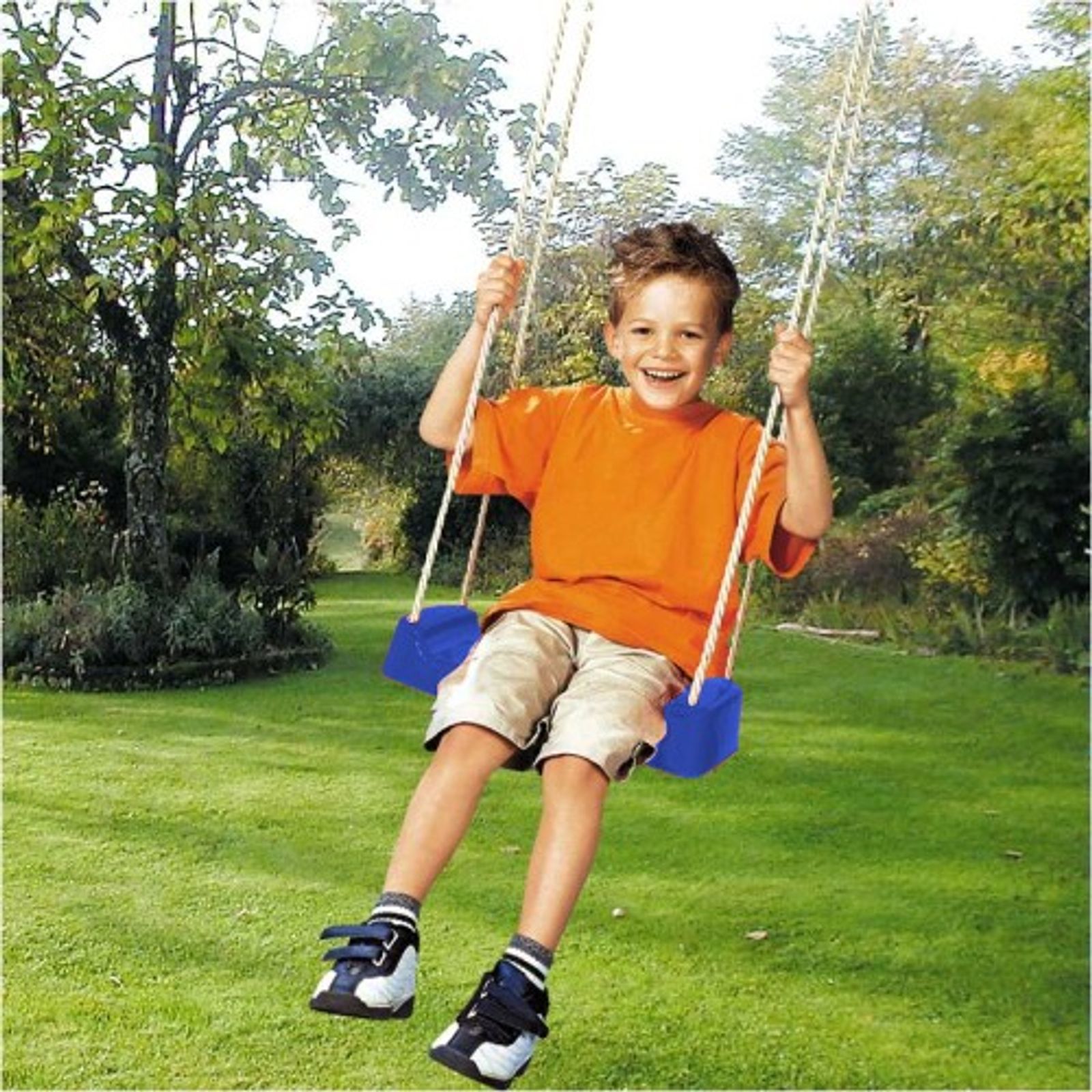 Buri - Simba Brettschaukel Blau Schaukelbrett Schaukel Kinderschaukel Schaukelsitz