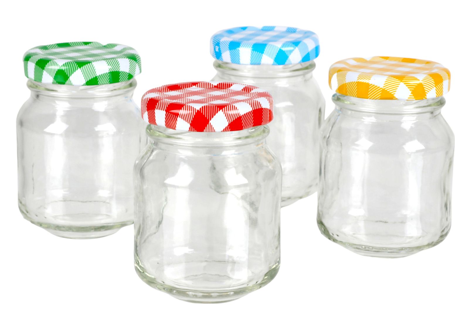 Buri - Mini-marmeladengläser 4er-set 70ml Gläschen Einmachglas Probiergläschen Bunt