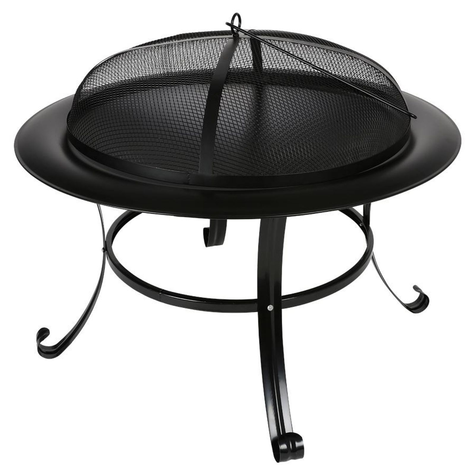Buri - Terrassen-feuerschale 73cm Garten-feuerstelle Metallofen Feuerkorb Terrassenofen