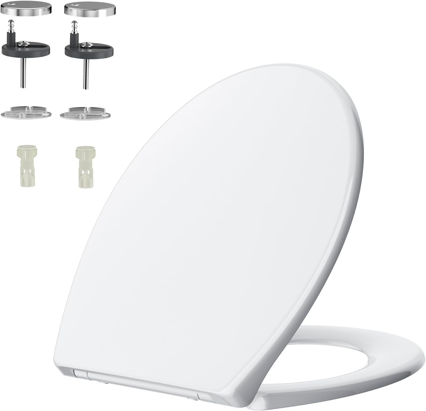 Clip-on-wc-sitz Mit Absenkautomatik, O-form, Soft-close, Automatische Absenkung, Nano-glasur, Universeller Wc-sitzbezug
