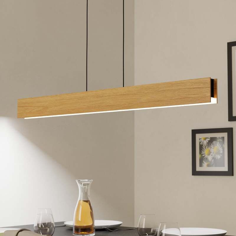 [neuwertig] B-ware Eglo Hängeleuchte Pendelleuchte Smart Zig Led Anchorena Z Holz Hell Schwarz W864