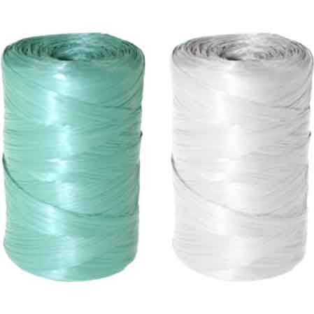 Synthetisches Raphia In Kegel 200 G - Farbe Grün