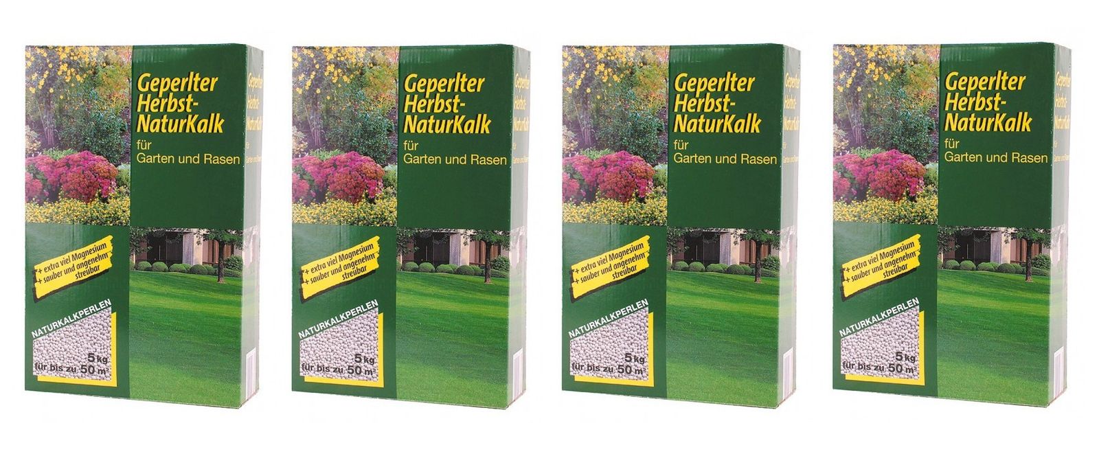 Grüner Jan - Geperlter Herbst Naturkalk 4x 5kg Kalk Garten Gartenpflege Rasenpflege Dünger