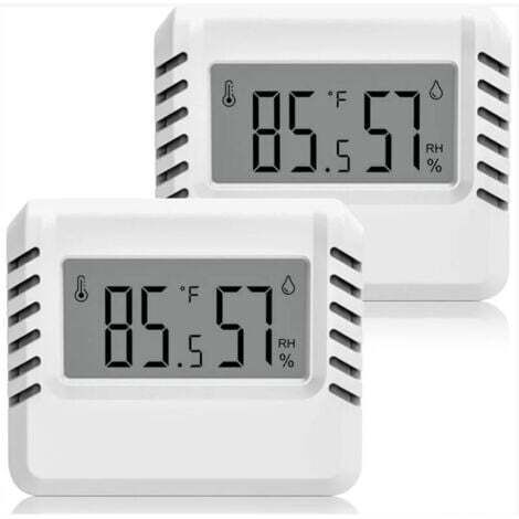 Thermomètre Hygromètre Numérique, 2pcs Mini Thermomètre Intérieur, Grand Écran Lcd, Portables, Enregistrement Min/max, Pour Maison Terrarium Chambre