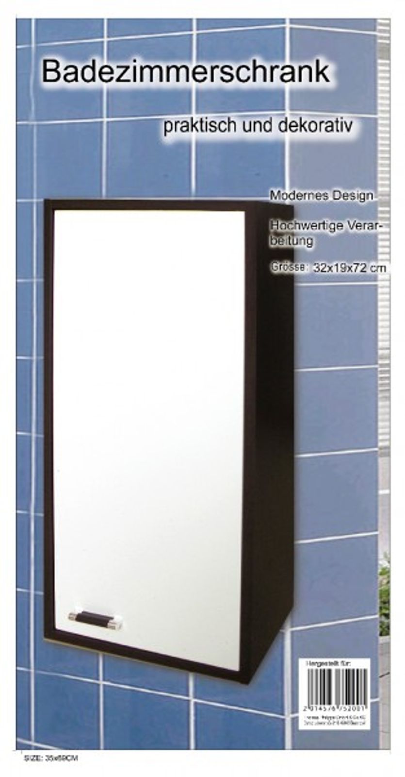 Badezimmer-schrank, 1türig, 32x19x72 Cm