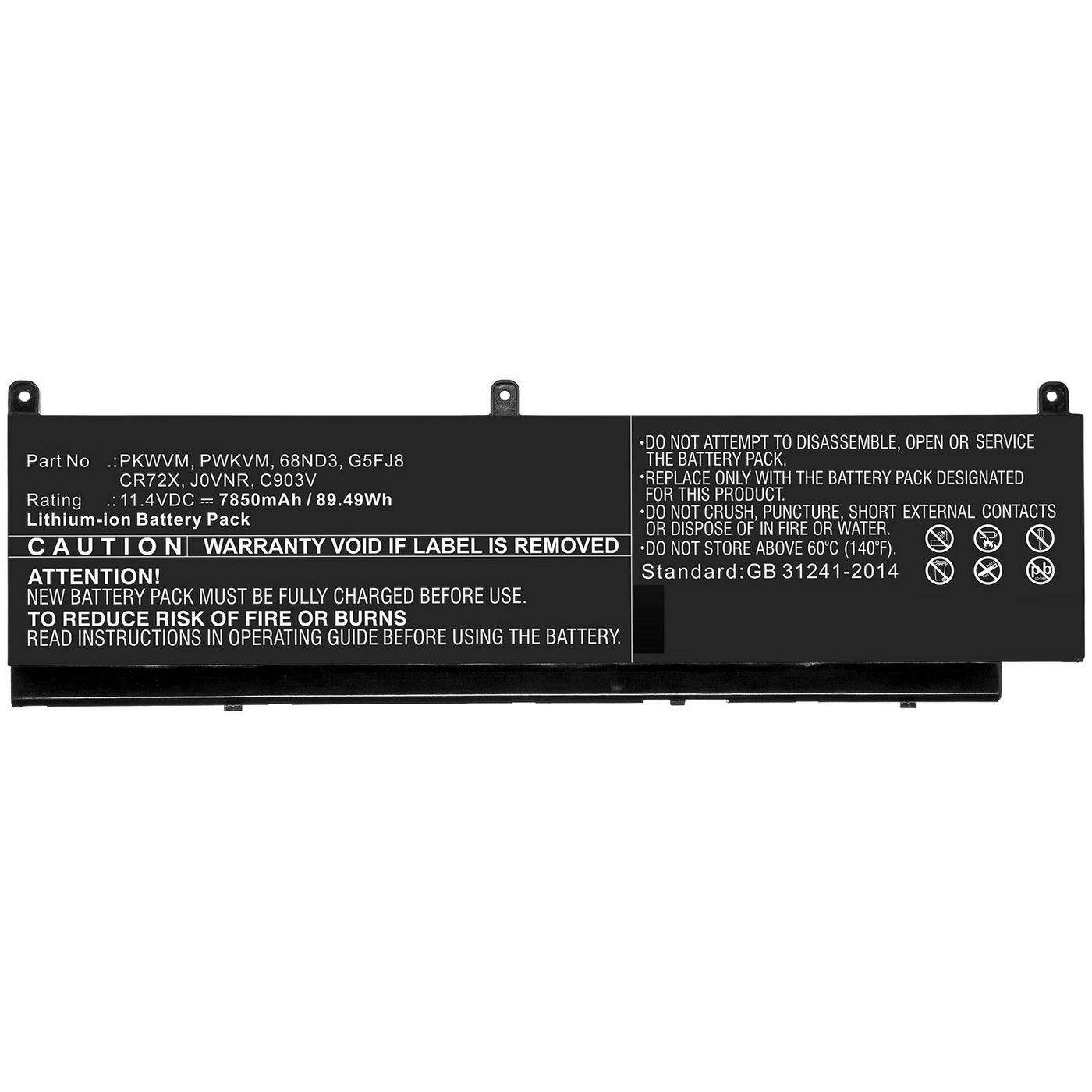 Coreparts Dell Laptop-akku, Mbxde-ba0218
