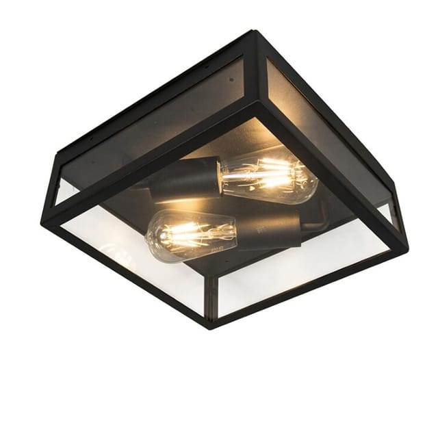 Industrielle Smart Outdoor Deckenleuchte Schwarz Inkl. 2 Wifi St64 - Rotterdam