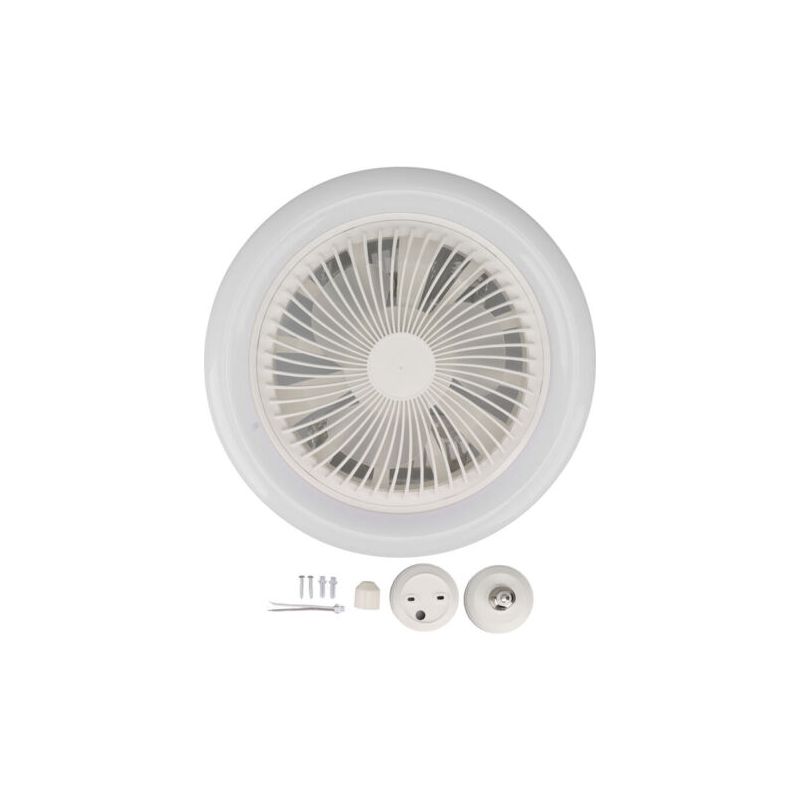 Barkbusters 30w Deckenventilator Mit Licht, Deckenventilator, Leiser Deckenventilator, Dimmbare E27 Led-deckenleuchte, 3 Geschwindigkeitsstufen, Timer (weiß)