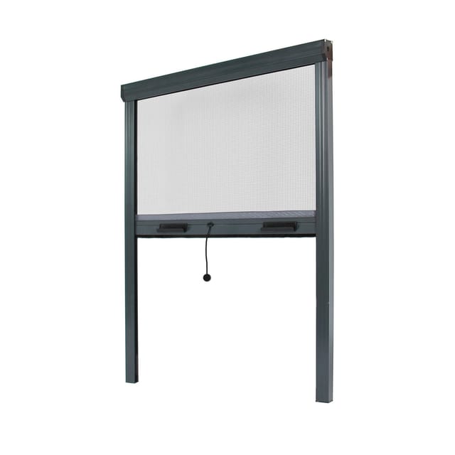 Insektenschutzrollo Für Fenster B 1250 Mm X H 1600 Mm - Aluminium - Anthrazitgrau Ral 7016 - Zuschneidbar
