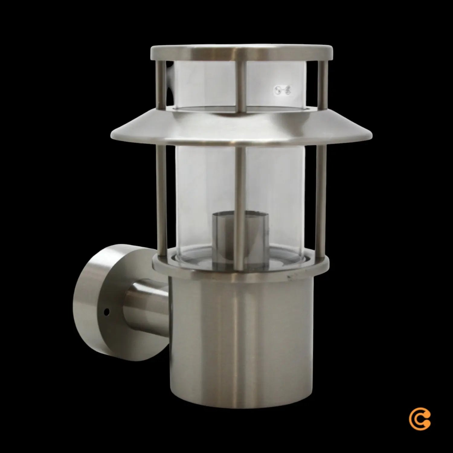 [gebraucht] B-ware Außenwandleuchte Wandlampe Leuchte Ludovica Edelstahl Glas Silber E27 Led Ip54