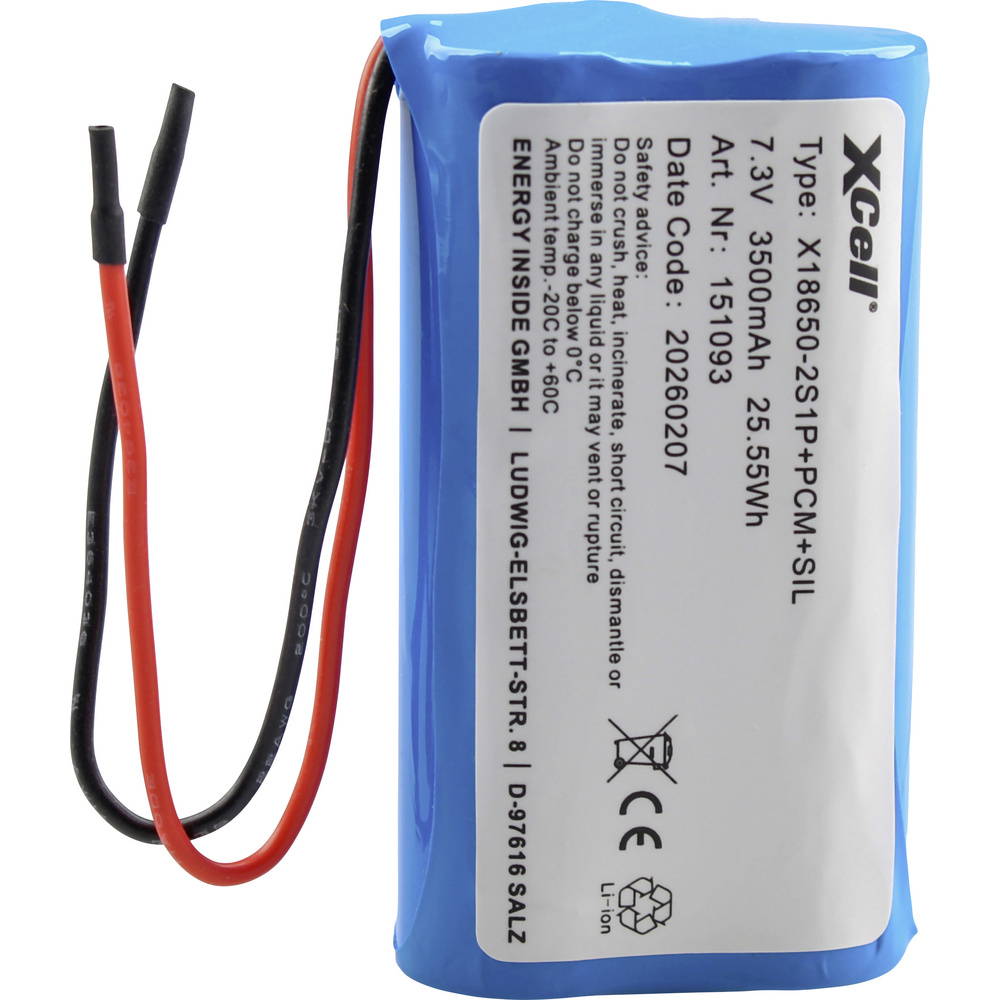 Xcell Spezial-akku 2x 18650 Li-ion 7.4 V 3500