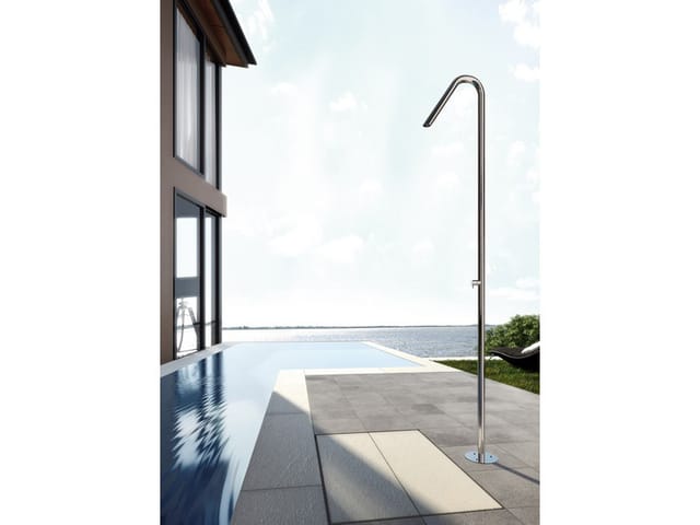 Pooldusche Twiggy Cs40.e Montage Am Boden, Matt Schwarz - Fontealta