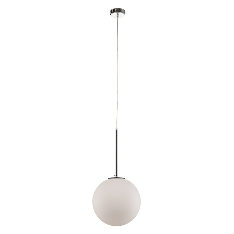 [neuwertig] B-ware Euluna Pendelleuchte Dione Hängeleuchte Deckenlampe E27 1 Flg Weiß Chrom 30858